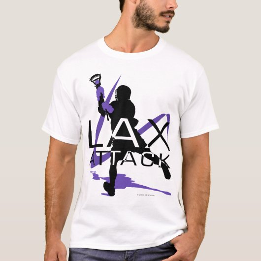 Lacrosse Boys LAX Attack 3 Paarse T-Shirt (Voorkant)
