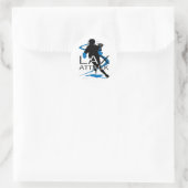 Lacrosse Boys LAX Attack Blue Ronde Sticker (Tas)