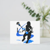 Lacrosse Boys LAX Blue Briefkaart (Staand voorkant)