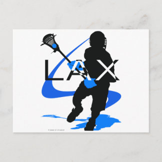 Lacrosse Boys LAX Blue Briefkaart