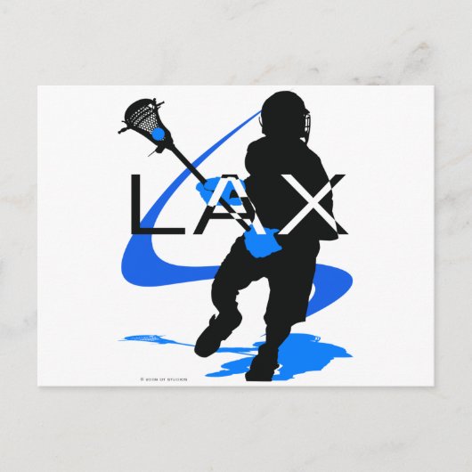 Lacrosse Boys LAX Blue Briefkaart (Voorkant)