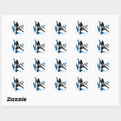 Lacrosse Boys LAX Blue Ronde Sticker (Vel)