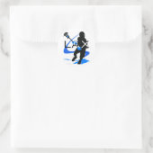 Lacrosse Boys LAX Blue Ronde Sticker (Tas)