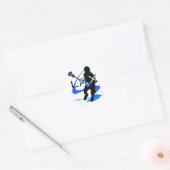 Lacrosse Boys LAX Blue Ronde Sticker (Envelop)