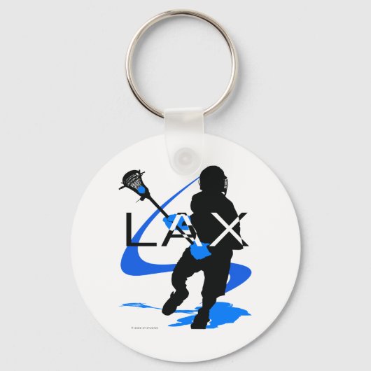 Lacrosse Boys LAX Blue Sleutelhanger (Voorkant)