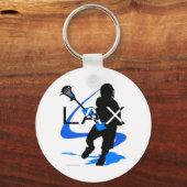 Lacrosse Boys LAX Blue Sleutelhanger (Voorkant)