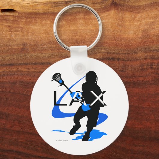 Lacrosse Boys LAX Blue Sleutelhanger (Voorkant)