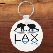 Lacrosse Boys LAX Blue Sleutelhanger (Voorkant)