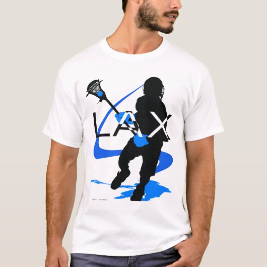 Lacrosse Boys LAX Blue T-Shirt (Voorkant)