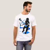 Lacrosse Boys LAX Blue T-Shirt (Voorkant volledig)