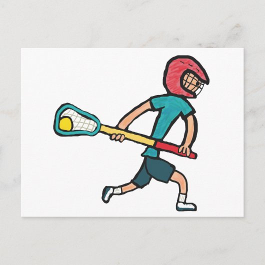 Lacrosse Briefkaart (Voorkant)