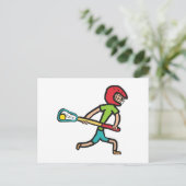 Lacrosse Briefkaart (Staand voorkant)