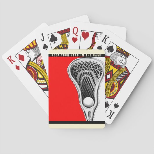 Lacrosse cadeau novelty pokerkaarten (Achterkant)