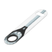 Lacrosse cadeau novelty speed flessenopener (Voorkant Gekanteld)