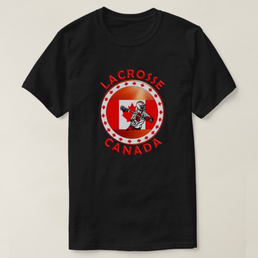 Lacrosse Canada Canadese vlag T-shirt (Design voorkant)