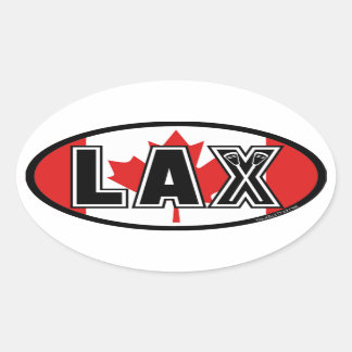 Lacrosse Canada Lax Vlag Ovale Sticker