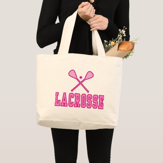 Lacrosse Canvas tassen (roze) (Voorkant (product))