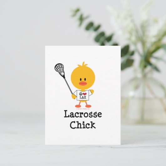 Lacrosse Chick-Briefkaart Briefkaart (Staand voorkant)