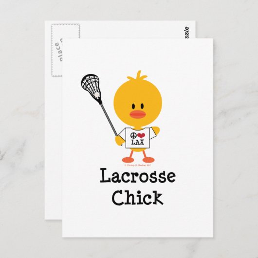 Lacrosse Chick-Briefkaart Briefkaart (Voorkant / Achterkant)
