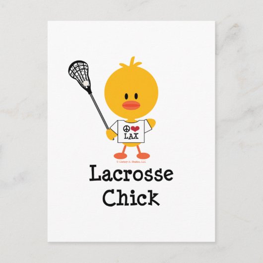 Lacrosse Chick-Briefkaart Briefkaart (Voorkant)