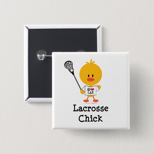 Lacrosse Chick Button (Voorkant /achterkant)