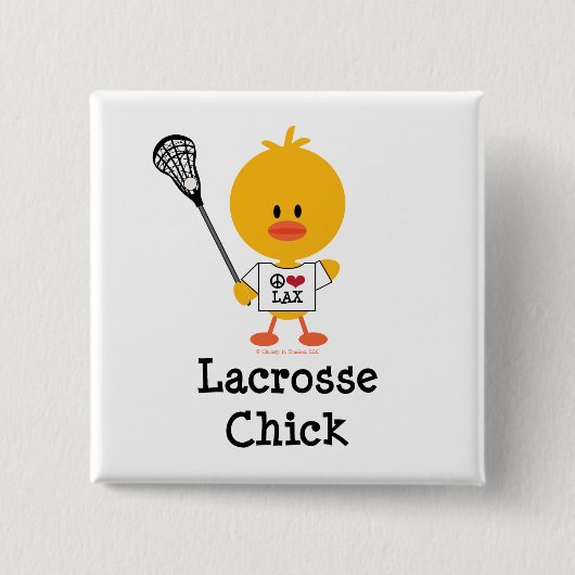 Lacrosse Chick Button (Voorkant)