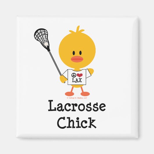 Lacrosse Chick Magnet (Voorkant)