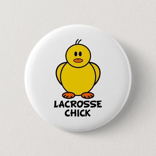 Lacrosse Chick Ronde Button 5,7 Cm (Voorkant)