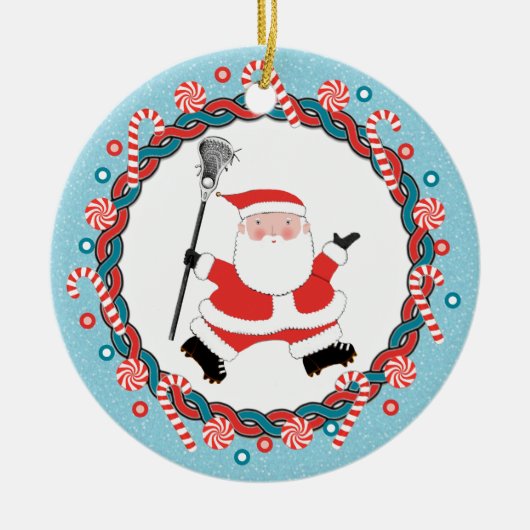 Lacrosse Christmas Collectible 2023 Keramisch Ornament (Voorkant)