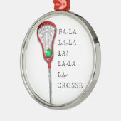 Lacrosse Christmas Collectible voor dames Metalen Ornament (Links)