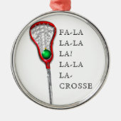 Lacrosse Christmas Collectible voor dames Metalen Ornament (Voorkant)