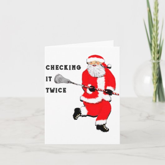 Lacrosse Christmas  Kaart (Voorkant)