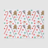Lacrosse Christmas Pattern Tissue Paper Tissuepapier (Voorkant)