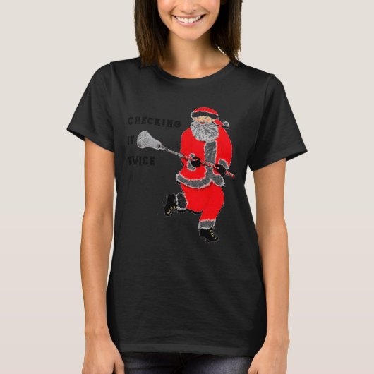 Lacrosse Christmas  T-shirt (Voorkant)