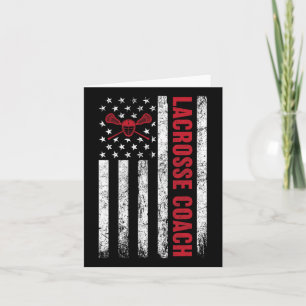 Lacrosse Coach Amerikaanse Vlag Lax Lover Lacrosse Kaart