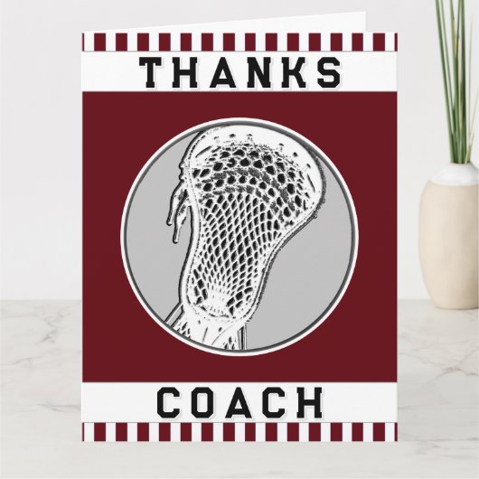 Lacrosse Coach Bedankkaart (Voorkant)
