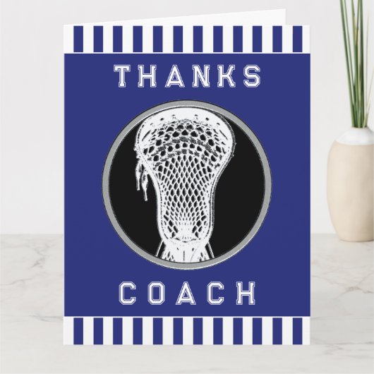 Lacrosse Coach Bedankkaart (Voorkant)