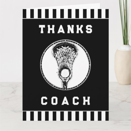 Lacrosse Coach Bedankkaart (Voorkant)