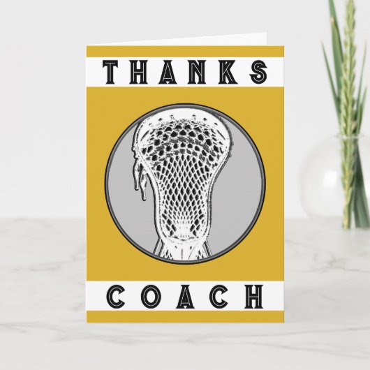 Lacrosse Coach Bedankkaart (Voorkant)