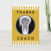 Lacrosse Coach Bedankkaart (Voorkant)