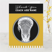 Lacrosse Coach Bedankt Kaart (Gele Bloem)