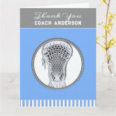 Lacrosse Coach bedankt Kaart (Gele Bloem)