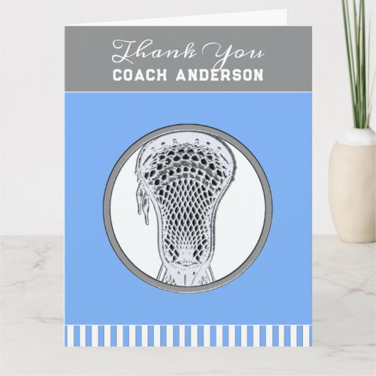 Lacrosse Coach bedankt Kaart (Voorkant)