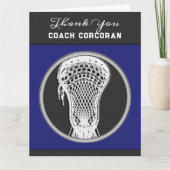 Lacrosse Coach bedankt Kaart (Voorkant)