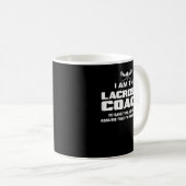 Lacrosse Coach Funny Gift - neem aan dat ik nooit Koffiemok (Voorkant rechts)