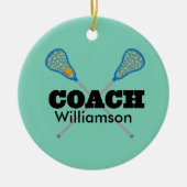 Lacrosse Coach - Gepersonaliseerd cadeauidee Keramisch Ornament (Voorkant)