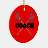 Lacrosse Coach Gift Idea Keramisch Ornament (Rechts)