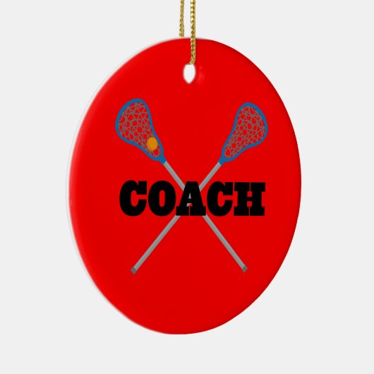 Lacrosse Coach Gift Idea Keramisch Ornament (Rechts)