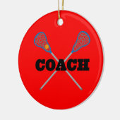 Lacrosse Coach Gift Idea Keramisch Ornament (Links)
