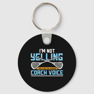 Lacrosse Coach Gift Lax Sticks Funny Coach Voice Sleutelhanger